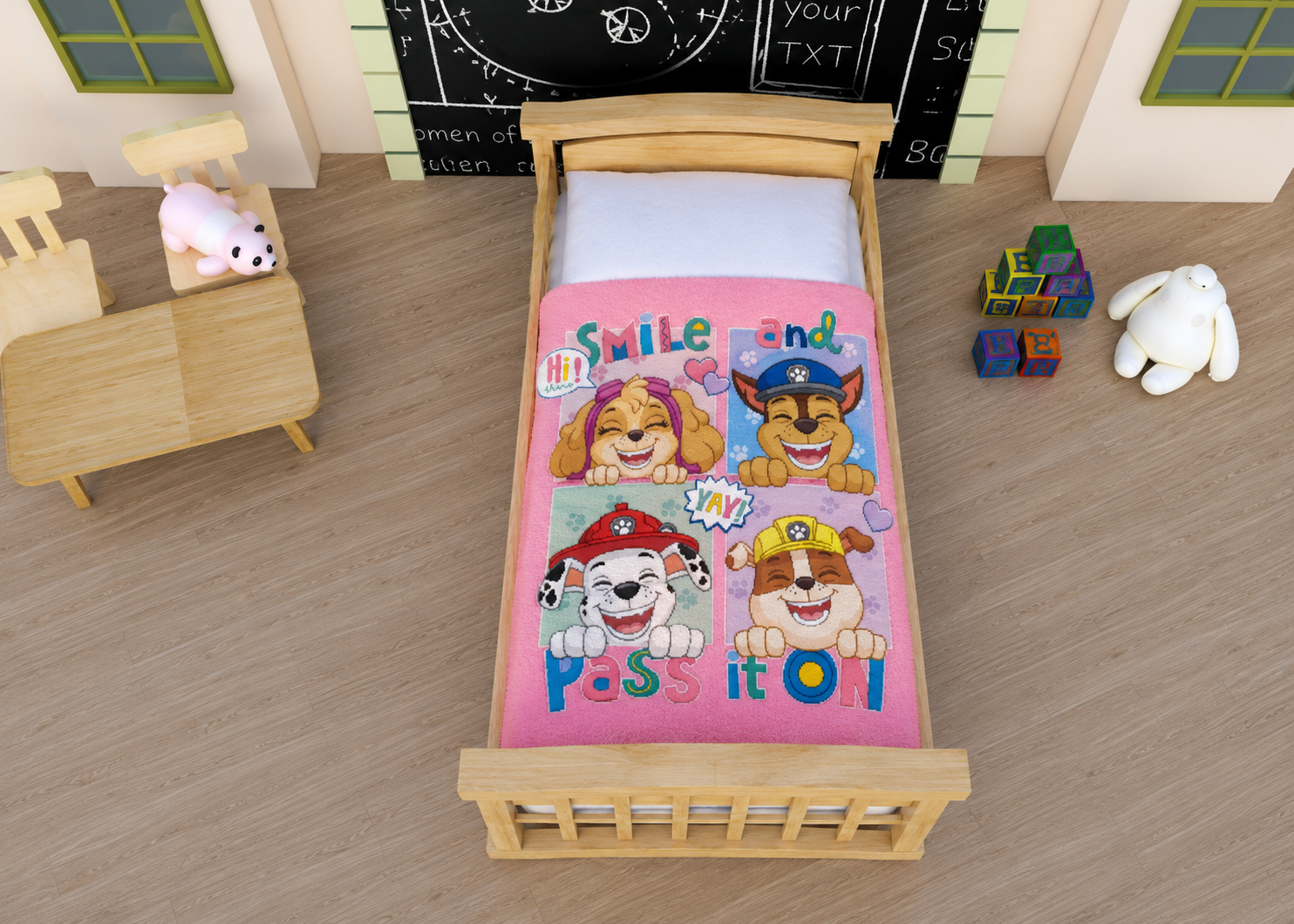 Frazada Tersupie Paw Patro Niña