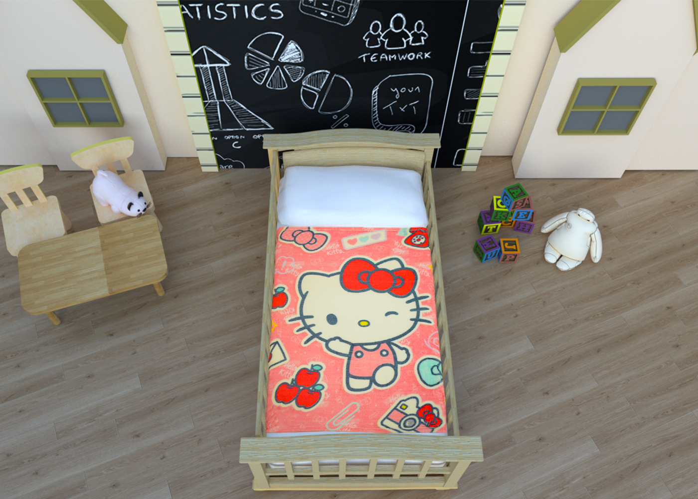 Frazada Tersupiel Hello Kitty
